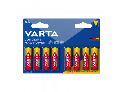 VARTA ® VARTA Longlife Max Power Alkaline Battery AA B5+3 | Price for 8 pcs