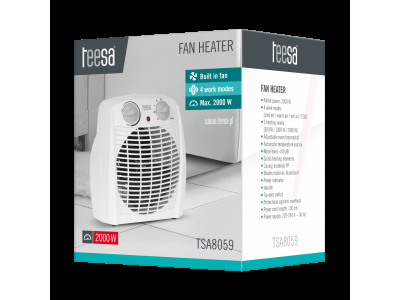 Teesa™ Jaudigs Siltā un Aukstā gaisa ventilators | 800, 1200, 2000W | Kabelis 1.50m