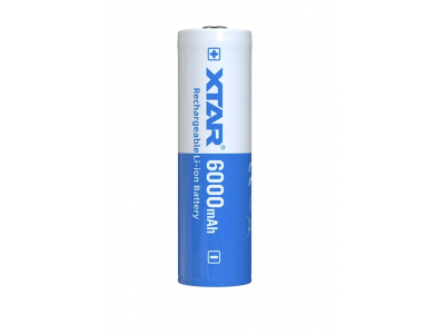 ElectroBase ® Akumulators Li-Ion 21700 3.6V 6000mAh XTAR  Ø21.8x74.8mm 1gb. lādējams USB-C ieeja