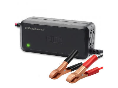 Qoltec ® 12V 5A Smart lādētājs ar mikroprocesoru | 6 posmu AGM GEL SLA akumulatoriem | QOLTEC
