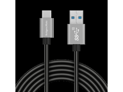  USB – USB Type-C 10 Gbps savienotājkabelis (1 m) – Kruger & Matz Basic sērija