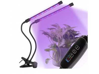  LED Lampa Augu Audzēšanai | 2 Paneļi | Taimeris, Pults | Sarkanā/Zilā Gaisma | 9W | IP54