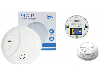 Qoltec ® Autonoms dūmu sensors PNI A437, skaņas un gaismas trauksme, 85 dB, balts