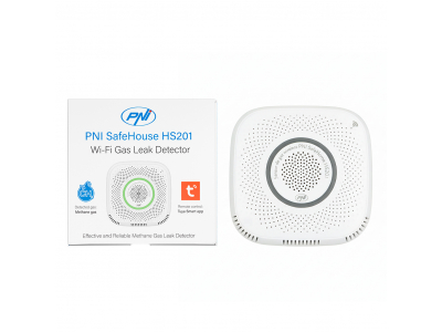 Qoltec ® Wi-Fi CH4 metāna gāzes sensors SafeHouse, Tuya, 230V, elektrovārsta izeja | PNI HS201