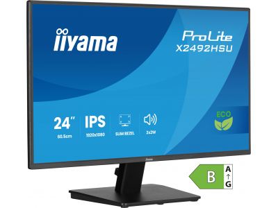  24” IPS Full HD panel with 4-side slim bezel  X2492HSU-B1