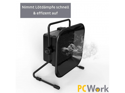 PCWork ESD drošs lodēšanas dūmu nosūcējs ar aktīvās ogles filtru | PCW10C