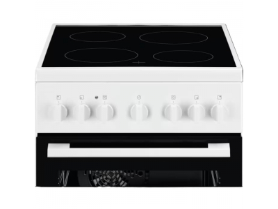 Electrolux 300.sērijas elektriskā plīts ar elektrisko cepeškrāsni, balta, 50cm
