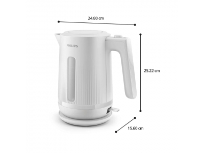 PHILIPS 3000. sērijas Basic tējkanna, 1.7L, balta