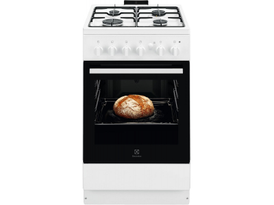 Electrolux gāzes plīts, 50cm, balta