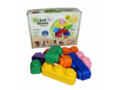 Gerardo's Toys mīksto klucīšu komplekts, 10 gab.
