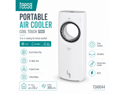 Teesa™ Portatīvais gaisa klimatizators tālvadības pulti (300m3/h)