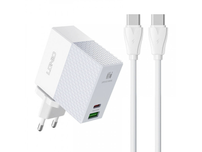  Wall charger LDNIO A2620C USB, USB-C 65W + USB-C - USB-C cable