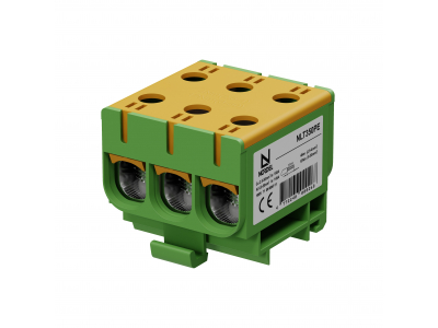 NORDEL™ NLT3P50 Universālā spaile 3P 3x2,5–50 mm², dzelteni/zaļa (y/g), alumīnija/vara (Al/Cu) vadītājiem