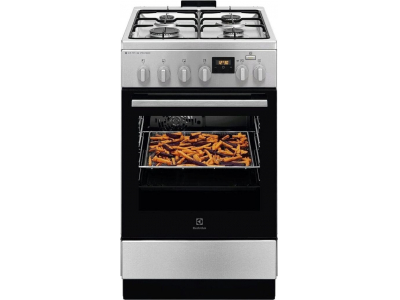 Electrolux gāzes plīts ar elektrisko cepeškrāsni SteamBake, nerūsoša tērauda, 50cm