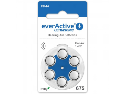 everActive™ Izmērs 675 |  baterijas 1.45V everActive Zn-Air PR44 iepakojuma 6 gb.