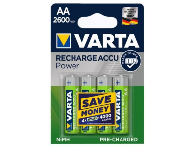 VARTA ® AA / LR06 PRO akumulatori Varta READY2USE PRO Ni-MH 2600 mAh/5716 iepakojumā 4 gb.