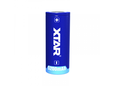 XTAR ® Akumulators 26650 3.6V XTAR litija 5200 mAh iepakojumā 1 gb.