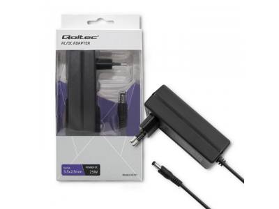 Qoltec ® Qoltec universāls 5V barošanas bloks 25W // 5A | Spraudnis 5.5×2.5mm