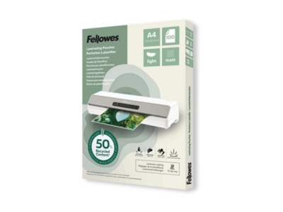Laminēšanas plēves Fellowes Eco 100gab Matte A4