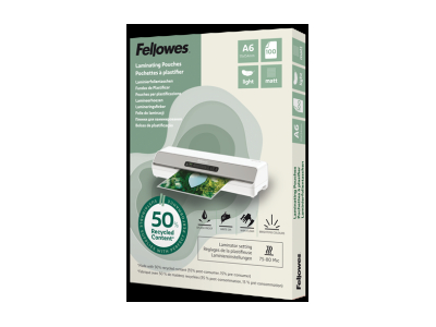 Laminēšanas plēves Fellowes Eco 100gab Matte A6