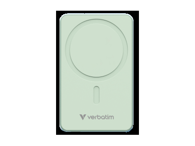 Enerģijas krātuve Verbatim Charge n Go 5000mAh Magnetic Wireless Charge Green