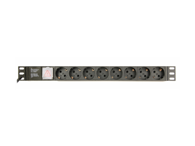 Gembird Power Distribution Unit PDU 8 Schuko Sockets 1U 16A 3 m