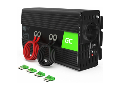 Strāvas pārveidotājs Green Cell Power Inverter Converter 24V to 230V 1000W/2000W Pure sine