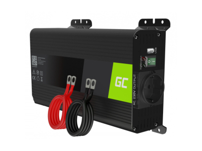 Strāvas pārveidotājs Green Cell PRO 12V to 230V 500W/1000W Pure sine wave
