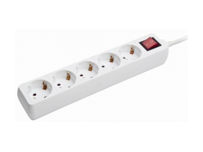 Pagarinātājs Gembird Power Cube Surge Protector 5 Sockets 1.8m White