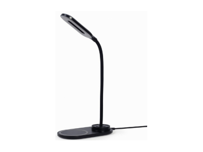 Galda lampa Gembird Desk Lamp with Wireless Charger Black