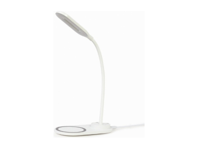 Galda lampa Gembird Desk Lamp with Wireless Charger White
