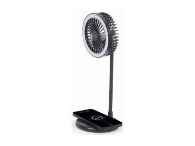 Ventilators Gembird Desktop Fan with Lamp and Wireless Charger