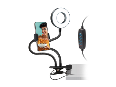 Statīvs SBS Swivel LED ring Table clip