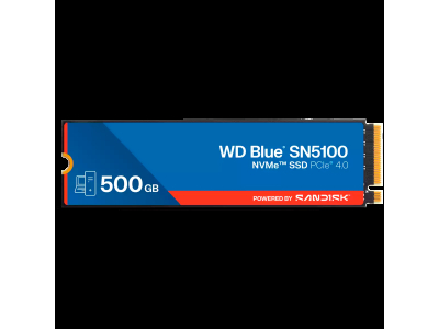 SSD POWERED BY SANDISK  Blue SN5100 500GB M.22280 PCIe Gen4x4 NVMe QLC 3D WDS500G5B0E-00CPE0