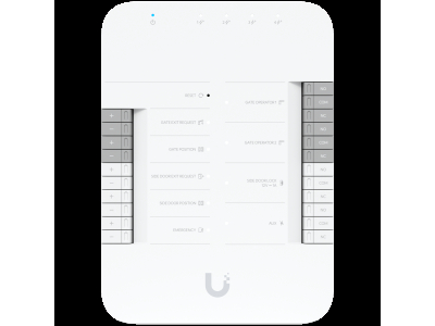 Ubiquiti UA-Hub-Gate advanced Gate Hub enabling seamless gate access control via connected Access readers or Intercom, 2x Gate operator terminals, Lock terminal (12V) for side door, AUX terminal for an external siren UA-HUB-GATE