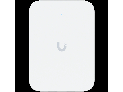 Ubiquiti UniFin U70IW Wall mounted WiFi 7 AP with 4 spatial streams and an integreated 2.5GbE PoE switch desined for hospitality enviorments U7-IW