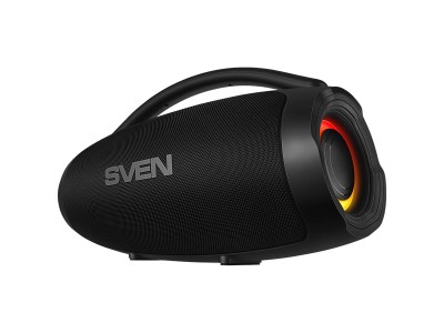 Portable speaker SVEN PS-375, black, power output 30+2x15W (RMS), TWS, Bluetooth, USB, lithium battery SV-023027