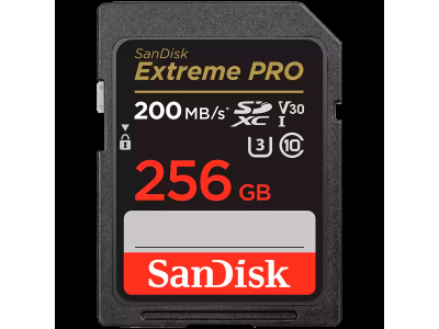 SANDISK Extreme PRO 256GB SDXC Memory Card + 2 years RescuePRO Deluxe up to 200MB/s & 140MB/s Read/Write speeds, UHS-I, Class 10, U3, V30 SDSDXXD-256G-GN4IN