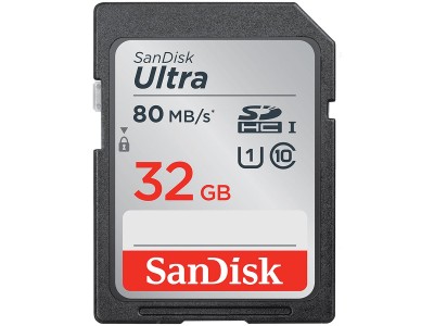 SANDISK Ultra 32GB SDHC Memory Card 120MB/s SDSDUN4-032G-GN6IN