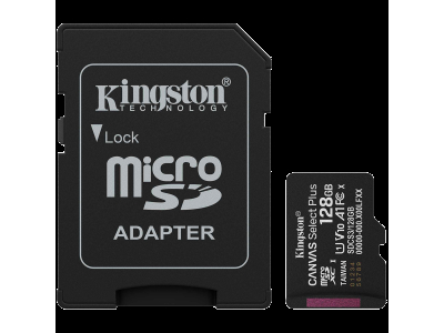 Kingston 128GB microSDXC Canvas Select Plus Gen3 150MB/s A1 Card + Adapter SDCS3/128GB