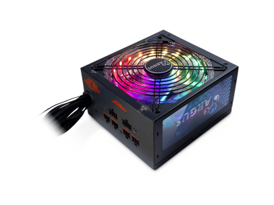Power Supply INTER-TECH Argus RGB, 80PLUS Gold, 650W, Retail, 1x140 Fan, 1x20+4Pin, 4+4Pin, 2xPCI-e 6+2Pin, 3x4Pin (Molex), 6xSATA, 1xFDD, Cable management (Rev.2) RGB-650W_CM_II