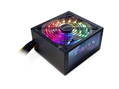 Power Supply INTER-TECH Argus RGB, 80PLUS Bronze, 600W, Retail, 1x140 Fan, 1x20+4Pin, 4+4Pin, 2xPCI-e 6+2Pin, 3x4Pin (Molex), 6xSATA, 1xFDD (Rev. 2) RGB-600_II