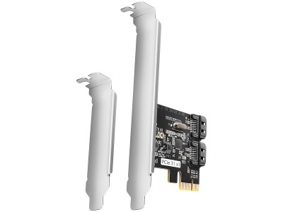 Axagon Two-channel SATA III PCI-Express controller with two internal SATA port outputs. Standard & Low profile. PCES-SJ2