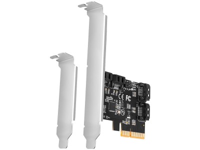 Axagon Four-channel SATA III PCI-Express controller with four internal SATA ports. Standard & Low profile. PCES-SA4X4