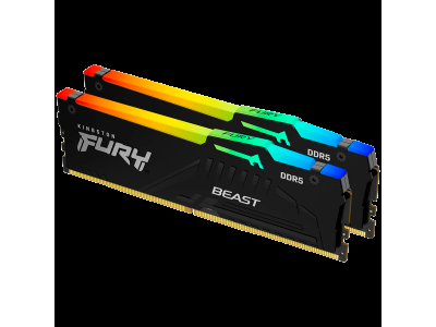 Kingston DRAM 64GB 6000MT/s DDR5 CL36 DIMM (Kit of 2) FURY Beast RGB EXPO KF560C36BBEAK2-64