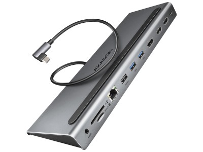 Axagon Multiport USB-C 5Gbps TRIPLE 4K DISPLAY hub HMC-4KX3 HMC-4KX3