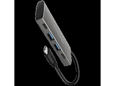AXAGON HMC-4G2 2x USB-A + 2x USB-C, USB-C 3.2 Gen 2 10Gbps hub, 13cm USB-C cable HMC-4G2