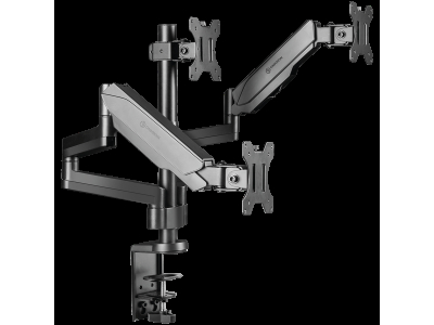 ONKRON Triple Monitor Desk Mount Stand for 13-32-Inch LCD LED Screens up to 8 kg, Black G280-B