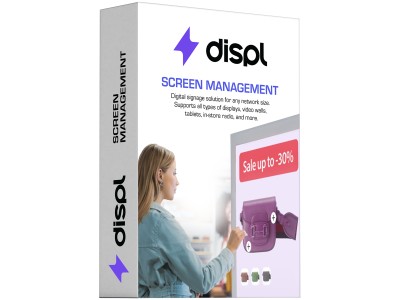 Displ, Digital Signage CMS, Screen Management type, 1 year DF_PUCL_LSM_M12_4