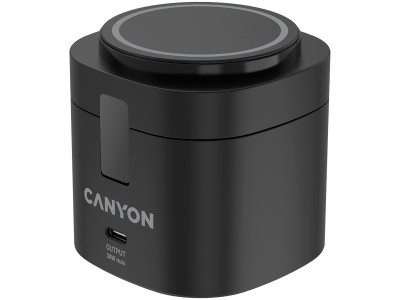 Canyon 4 in 1 Wireless Charging Stand, 30W max, Size: 70x70x70.3mm, weight: 414g, with 65W charger and 1M cable, black CNS-WCS405B